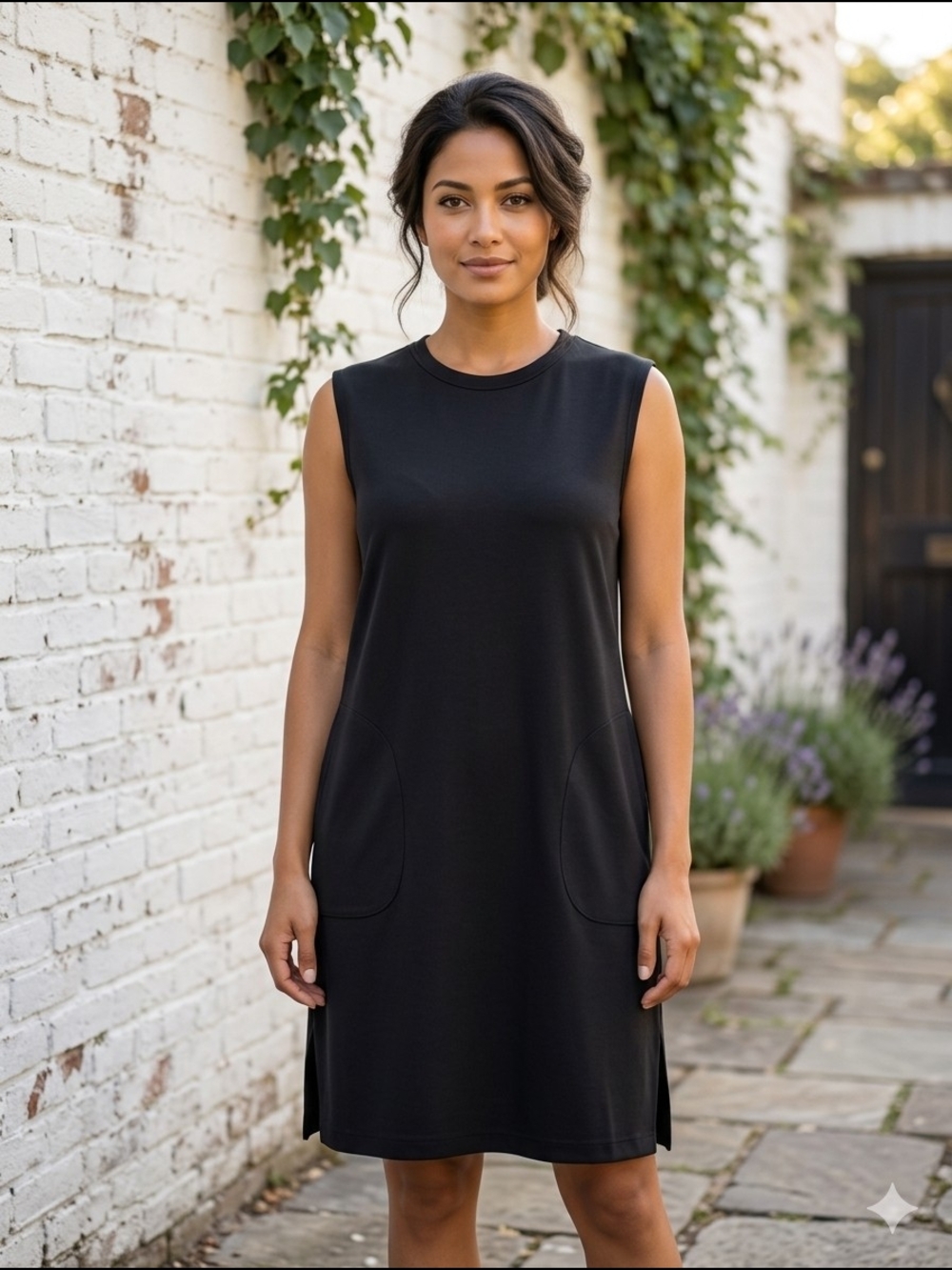 Joie Women's Sleeveless Black Pocket Shift Dress‎